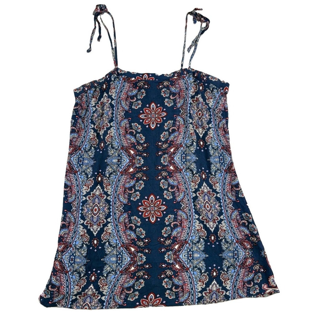 Xhilaration Tie Sleeve Western Boho Dress Size XL Preppy Cowgirl Rodeo
